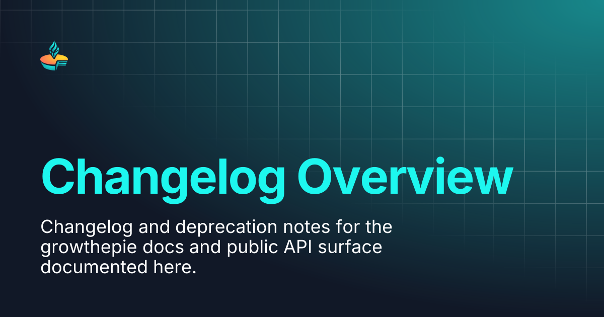 Changelog Overview | growthepie docs